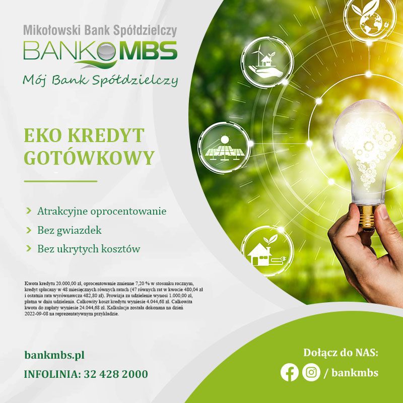 Oferta banku MBS Mikołów - Kredyt gotówkowy