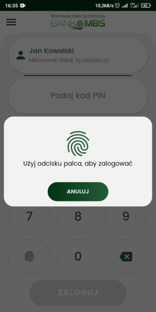 Aplikacja mobilna Banku MBS